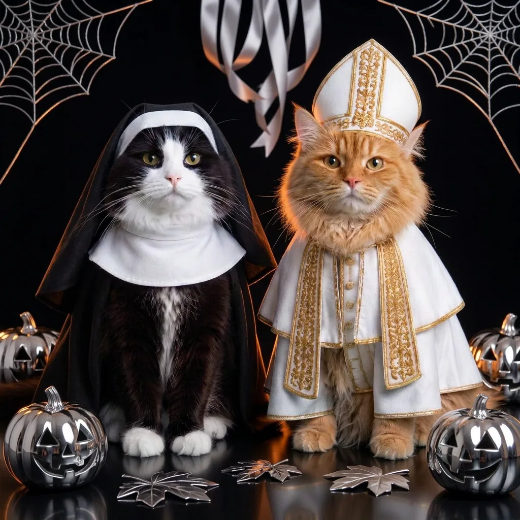NunCat Halloween campaign concept, not final product